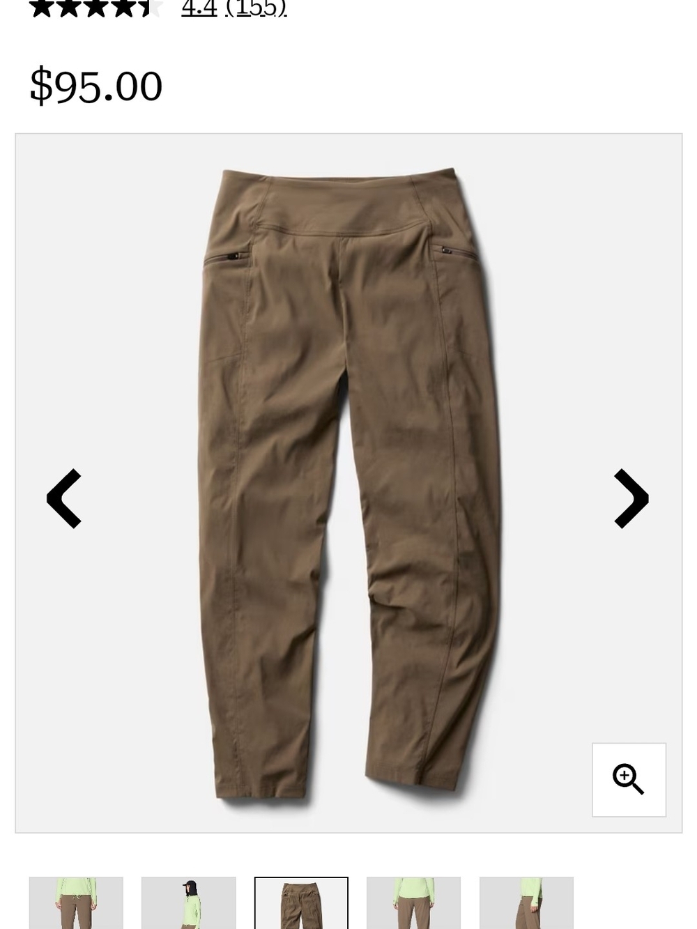 Mountain Hardware Dynama UPF 50 Pull on Stretch Ankle Pants